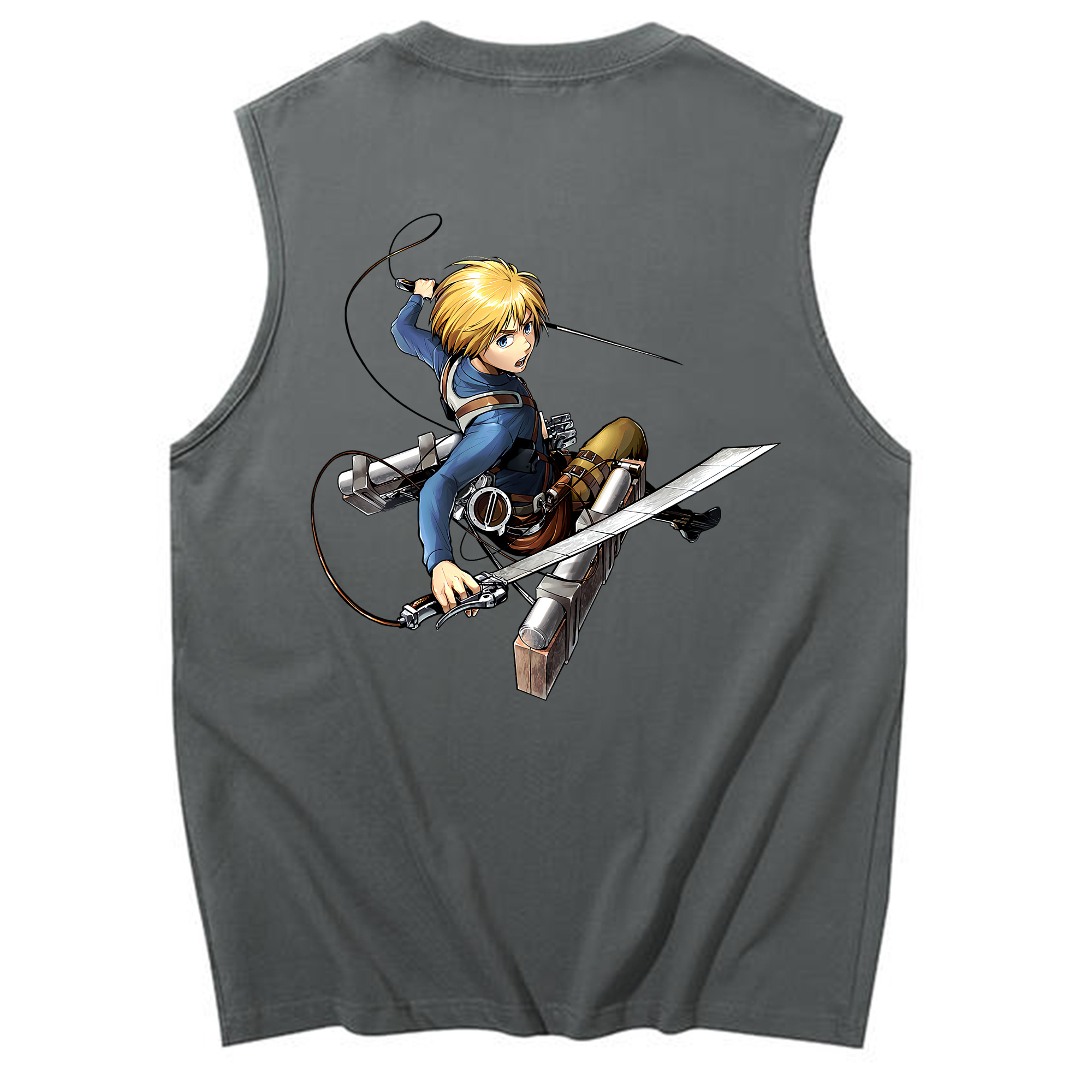 （画像用） 進撃の巨人 アルミン·アルレルト Attack on Titan Armin Arlert コットン100％タンクトップ（背面プリント）
